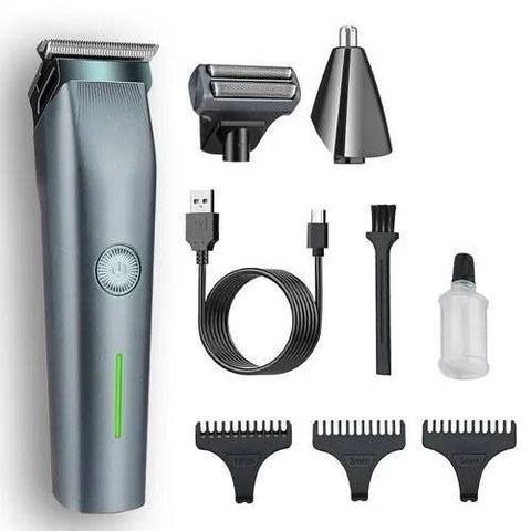 Kemei KM-1258 Rechargeable 3in1 Trimmer Set Super Groming Kit Hair Clipper