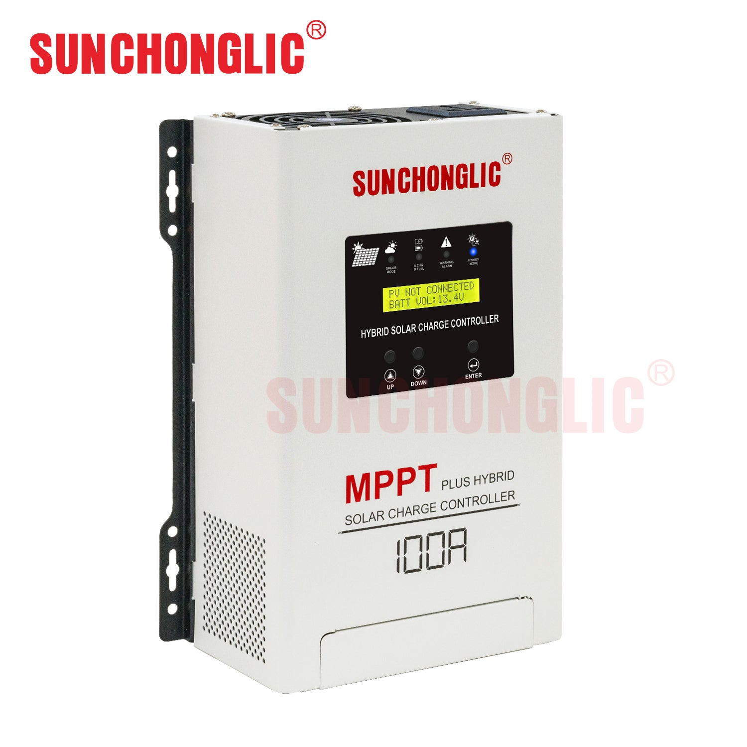 Sunchonglic Hybrid MPPT Solar Charge Controller 100A (12V/24V) with UPS Function