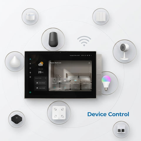 Okasha Smart Central Control Panel – Premium Tempered Glass Smart Home Panel
