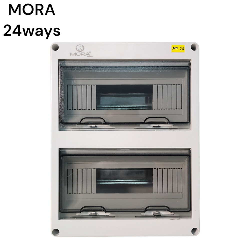 Mora BULGARIA 5/8/12/18/24 WAY DISTRIBUTION BOX PLASTIC WATERPROOF WALL MOUNTED DESIGN DB PREMIUM QUALITY