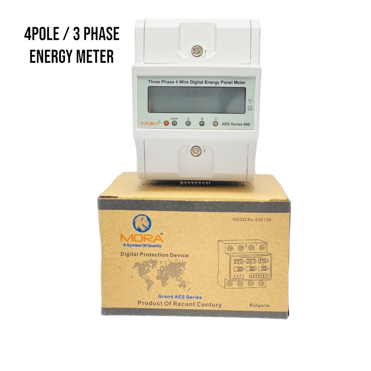 Mora 4Pole Digital Submeter Three Phase energy meter Din rail type