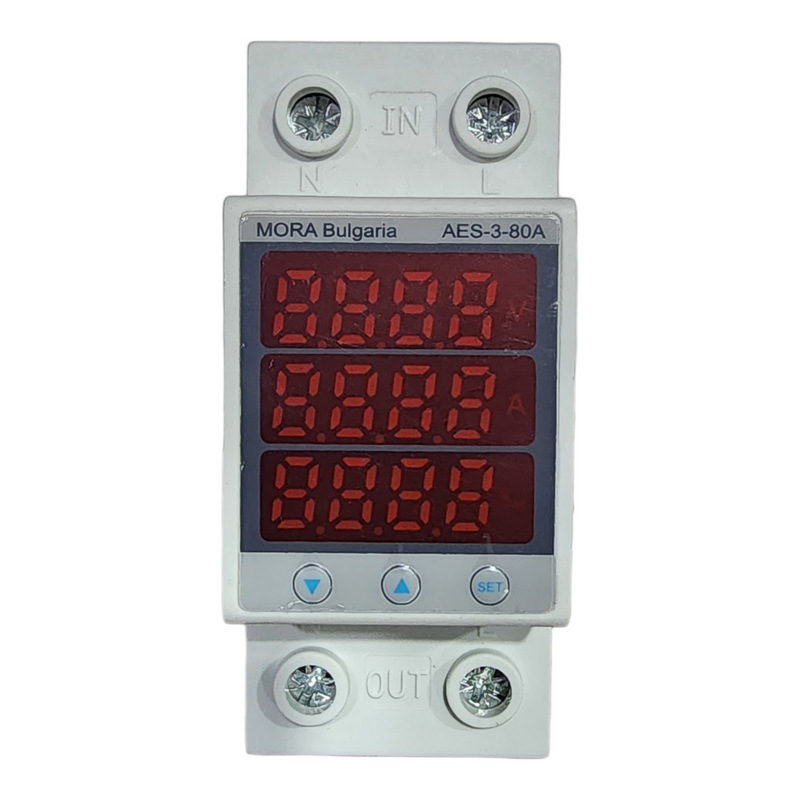 Mora 3in1 voltage protector Over and Under Voltage Protective Device with Kwh meter