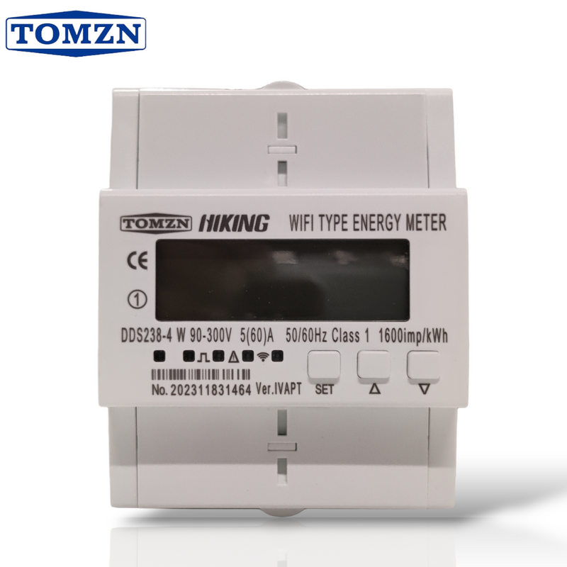 Tomzn 60A WIFI Smart Energy Meter Kwh Monitoring Circuit breaker Timer with voltage current protection Single Phase