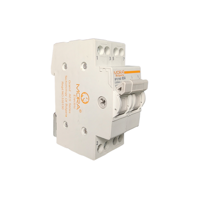 MORA 2P 63A MTS Dual Power Manual Transfer Isolating Switch Interlock Circuit Breaker MORA breaker type changeover