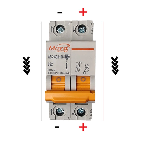 MORA 2P DC 1000V Solar Mini Circuit Breaker