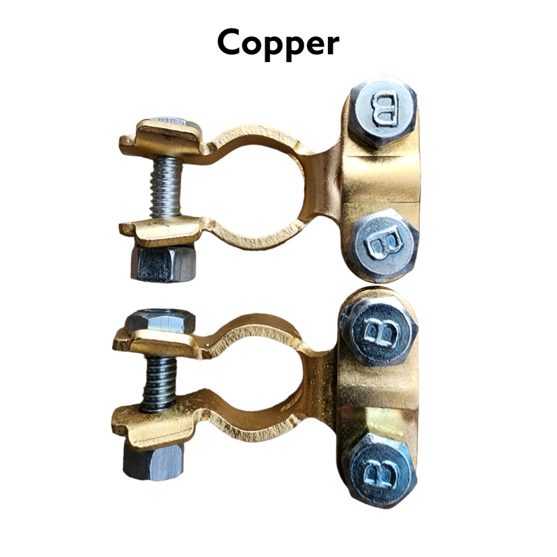 Battery Terminals Copper Material Positive and Negative (1 pair)