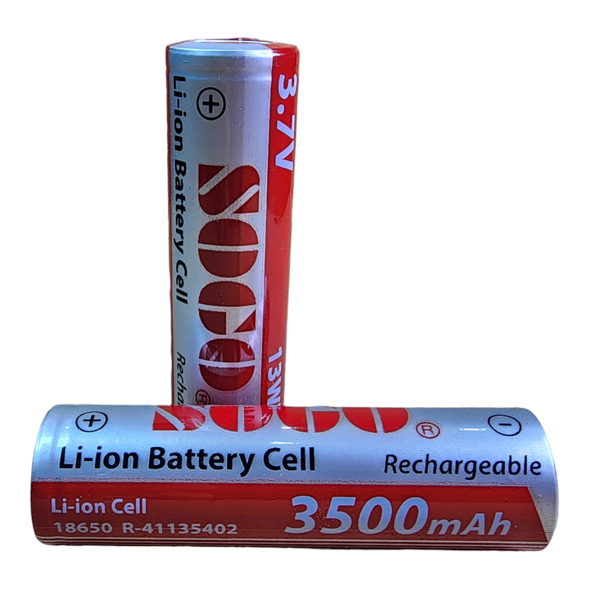 Sogo 3.7V Lithium Cell 18650 Rechargeable Battery 2500mah Button Top (Pack of 2)