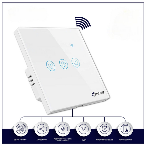 Smart Wall Touch Switch 3 Gang