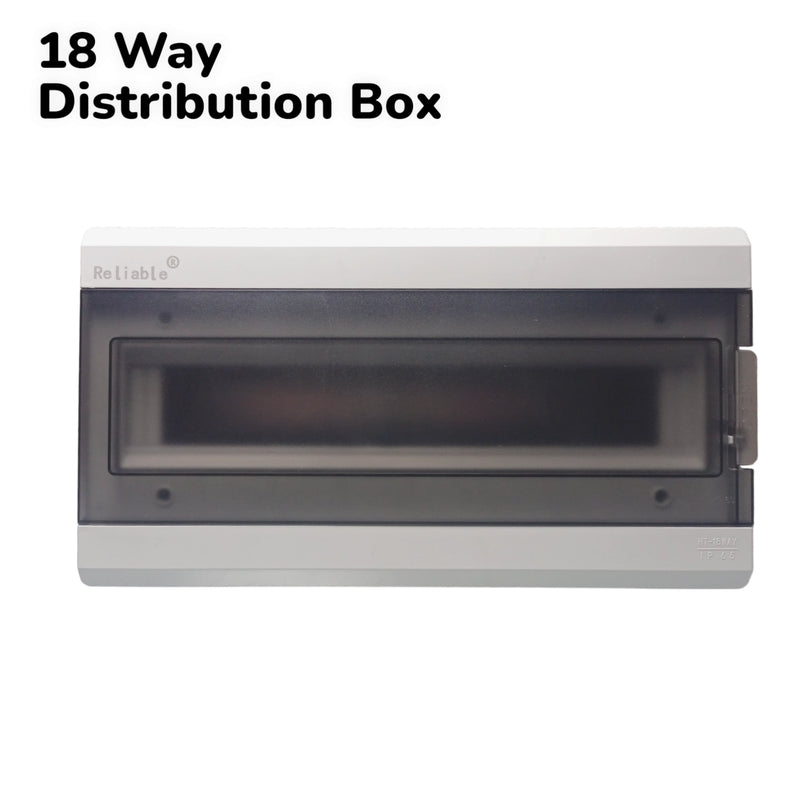Reliable HT 8/12/18way Outdoor Waterproof IP65 PC Plastic Electrical Junction Box MCB Switch Panel Mounted Distribution Box