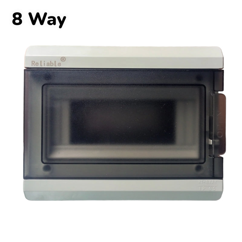 Reliable HT 8/12/18way Outdoor Waterproof IP65 PC Plastic Electrical Junction Box MCB Switch Panel Mounted Distribution Box