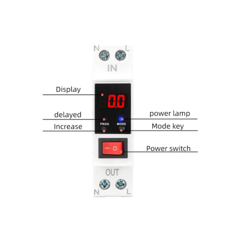 SETCO SP1-A 16A 220V Din Rail Adjustable Voltage Relay | Over Current Protection