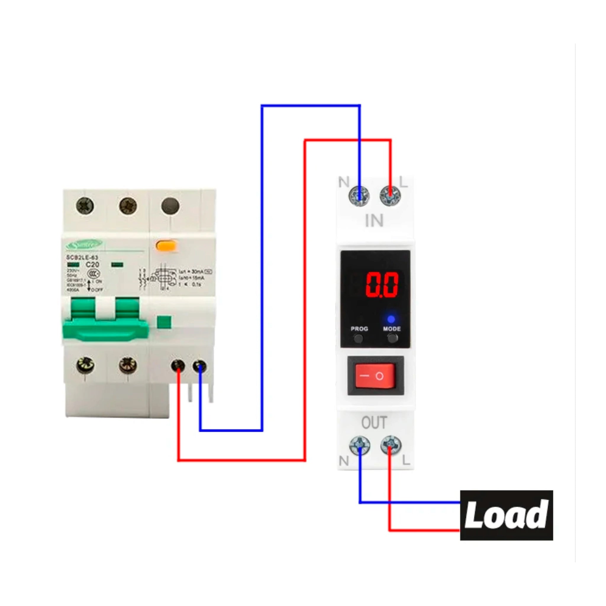 SETCO SP1-A 16A 220V Din Rail Adjustable Voltage Relay | Over Current Protection