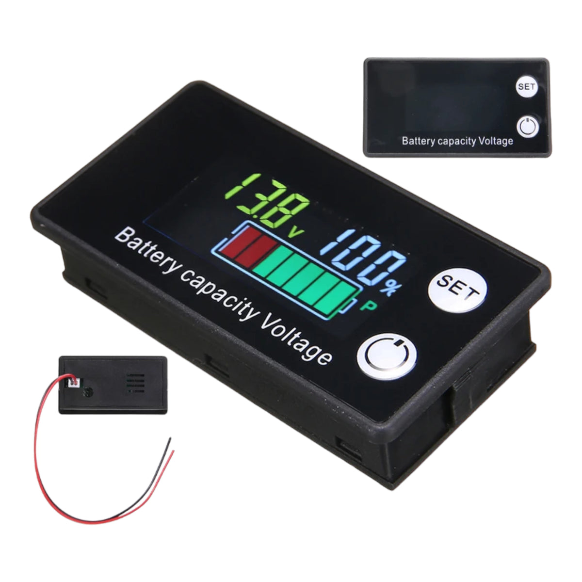 Digital Battery Capacity Indicator DC 8V-100V Voltmeter Voltage Gauge 12V 24V 48V 72V