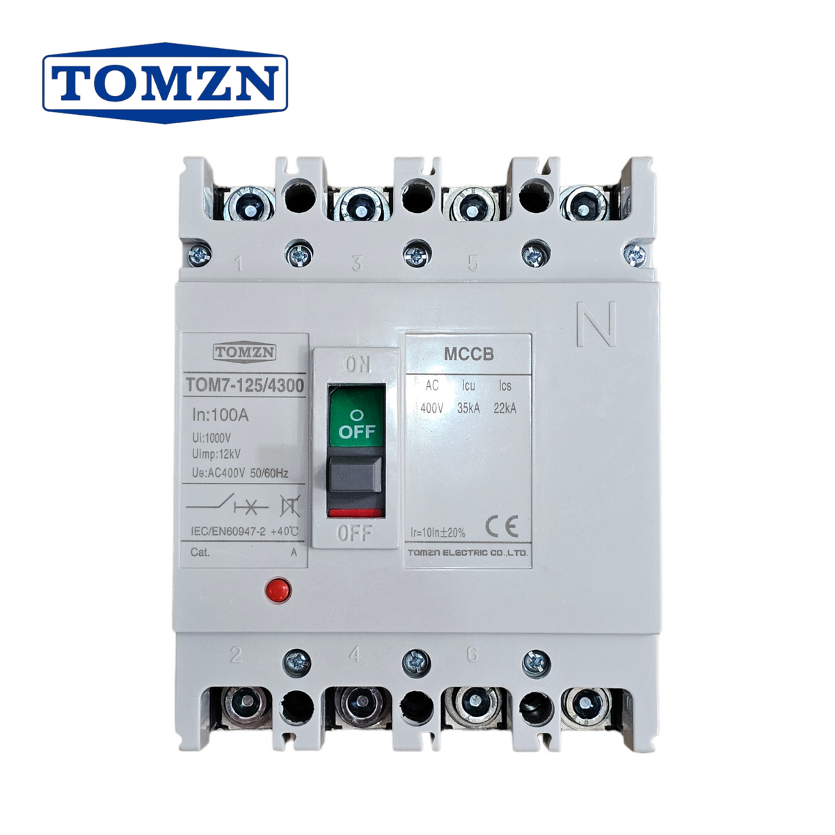 Tomzn TOM7-125/4300 100A 4P MCCB Breaker Three Phase Disconnector Switch - 100A