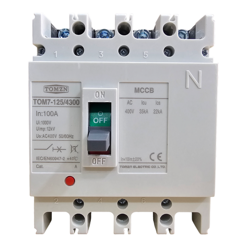 TOMZN MCCB 100A Three Phase Disconnector Switch 4 Pole