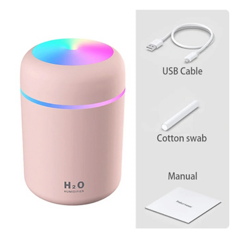 USB Colorful Humidifier  DQ107 Multicolor Colorful Cup Humidifier Cool Mist Mini USB Aroma Diffuser for Bedroom Home Car Plant Purifier