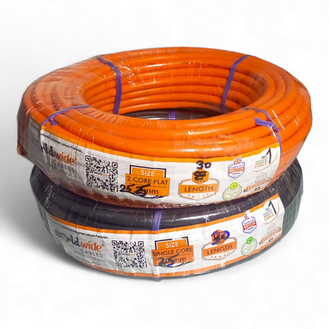 World Wide Cable 25mm Pure Copper Cable Per Foot