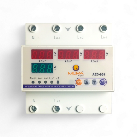 MORA 3 phase Auto Phase Selector Voltmeter adjustable Over and Under Voltage protection