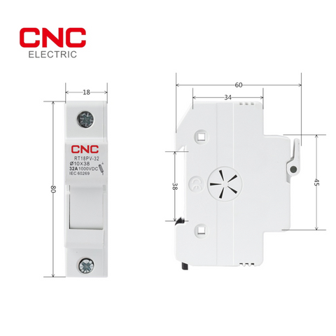 CNC RT18PV-32 DC 1000V Low Voltage Fuse 1P Fuse holder Overload and Short circuit protection