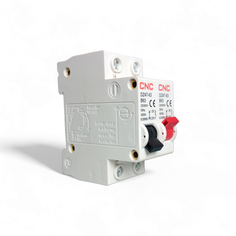 CNC DZ47-63 B63 1P+1P MTS AC Dual power Manual transfer switch Circuit breaker MCB 50HZ/60HZ changeover