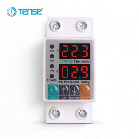 Tense TEN-63VA 2in1 Adjustable Over & Under Voltage Protector Ampere Protector