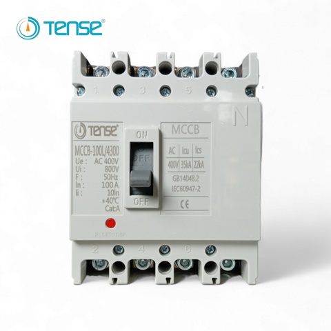 Tense MCCB100L/4300 100A MCCB 4Pole AC Breaker