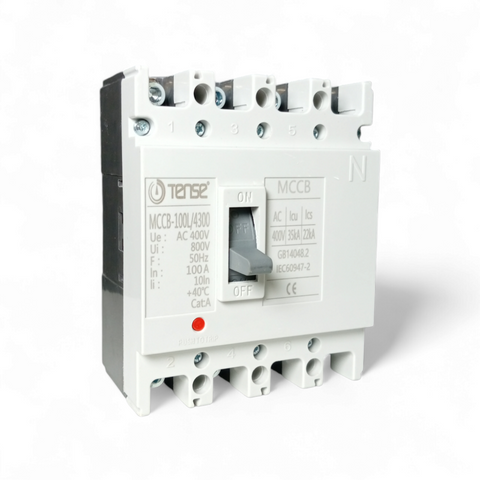 Tense MCCB100L/4300 100A MCCB 4Pole AC Breaker