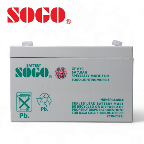 SOGO Rechargeable Dry Battery 6V 7A