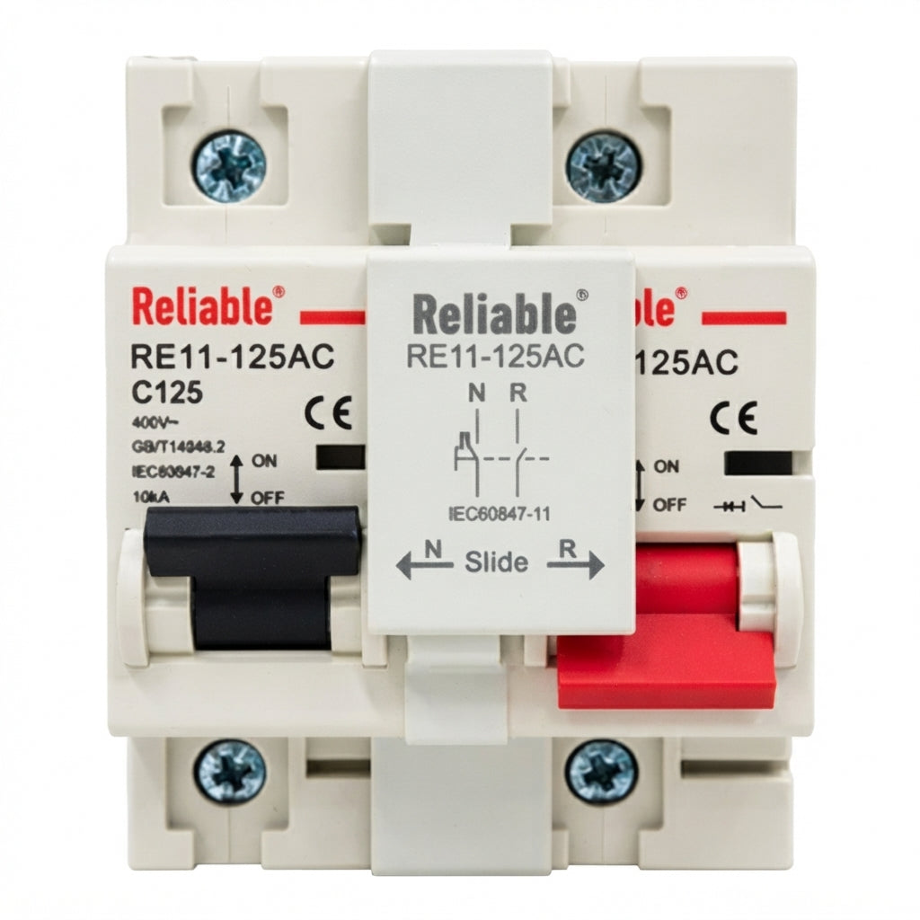 Reliable 1P+1P MTS Special Interlocking 125A Manual Transfer Switch