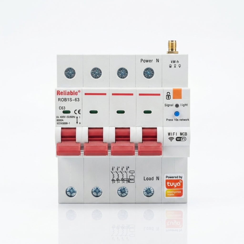 Reliable 4P ROB1S-63 WiFi MCB C63  6000A