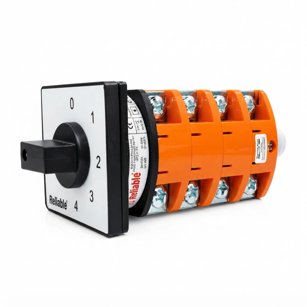 Reliable Electric Rotary Change Over Switch 4P 63A AC 0-1-2-3-4 Position