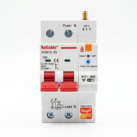 Reliable ROB1 S-63 2P WiFi MCB C63 – 63A Smart Circuit Breaker