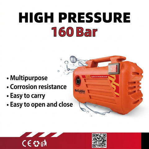 Reliable Electric High Pressure Washer Small 160 Bar with Foam Spray Gun