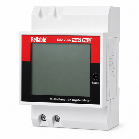 Reliable Electric WiFi Smart 6-in-1 DIN Rail Energy Meter 110V/220V 100A | Tuya Smart AC Power Monitor
