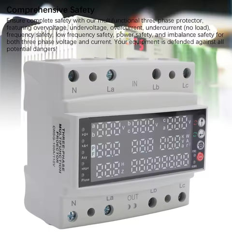 TOMZN TOMPD-100LW 100A 3 Phase Multifunctional Smart Wifi Breaker Switch | Voltage Protection Relay | Prepaid Switch