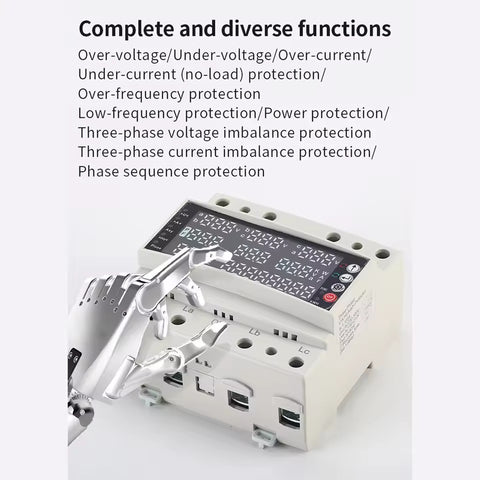 TOMZN TOMPD-100LW 100A 3 Phase Multifunctional Smart Wifi Breaker Switch | Voltage Protection Relay | Prepaid Switch