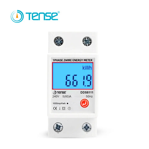 Tense DDS8111 Din Rail Single Phase Energy Meter Submeter