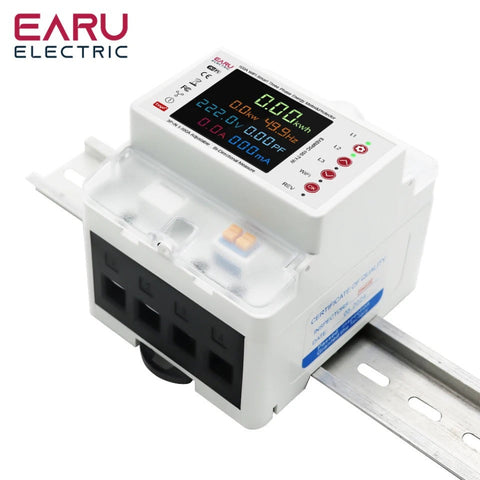 EARU 14in1 100A Bidirectional WIFI Smart Meter with Monitoring and Protection
