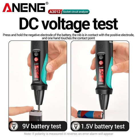 ANENG A3012 Socket Circuit Analyzer Pocket Pen Type Multimeter Polarity Detector Leakage Test AC/DC Voltage Sensing Tester Tool