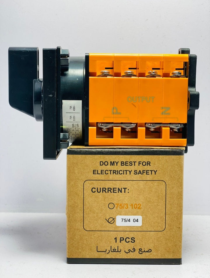 MORA 4 Line 75A/50A Phase and Neutral  Selector Switch Mora ChangeOver for 4 Meters