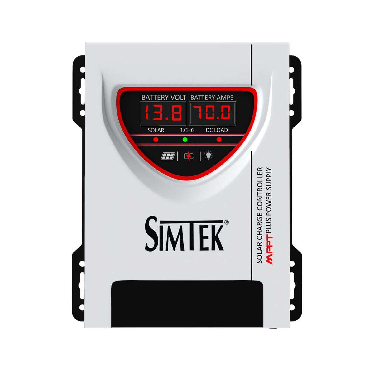Simtek ECO Series – DC King-70A MPPT Solar Charge Controller – 110V Voc, 70A | 12V/24V | Dual Display | Low Battery Load Cutoff | Works with & without Battery