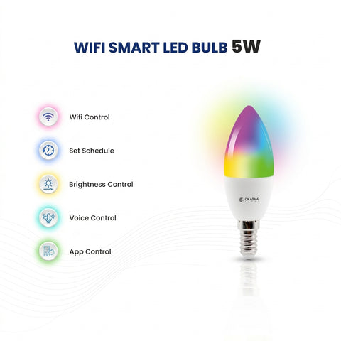 Smart Candle Lamp 5W RGB WiFi Smart Bulb E14