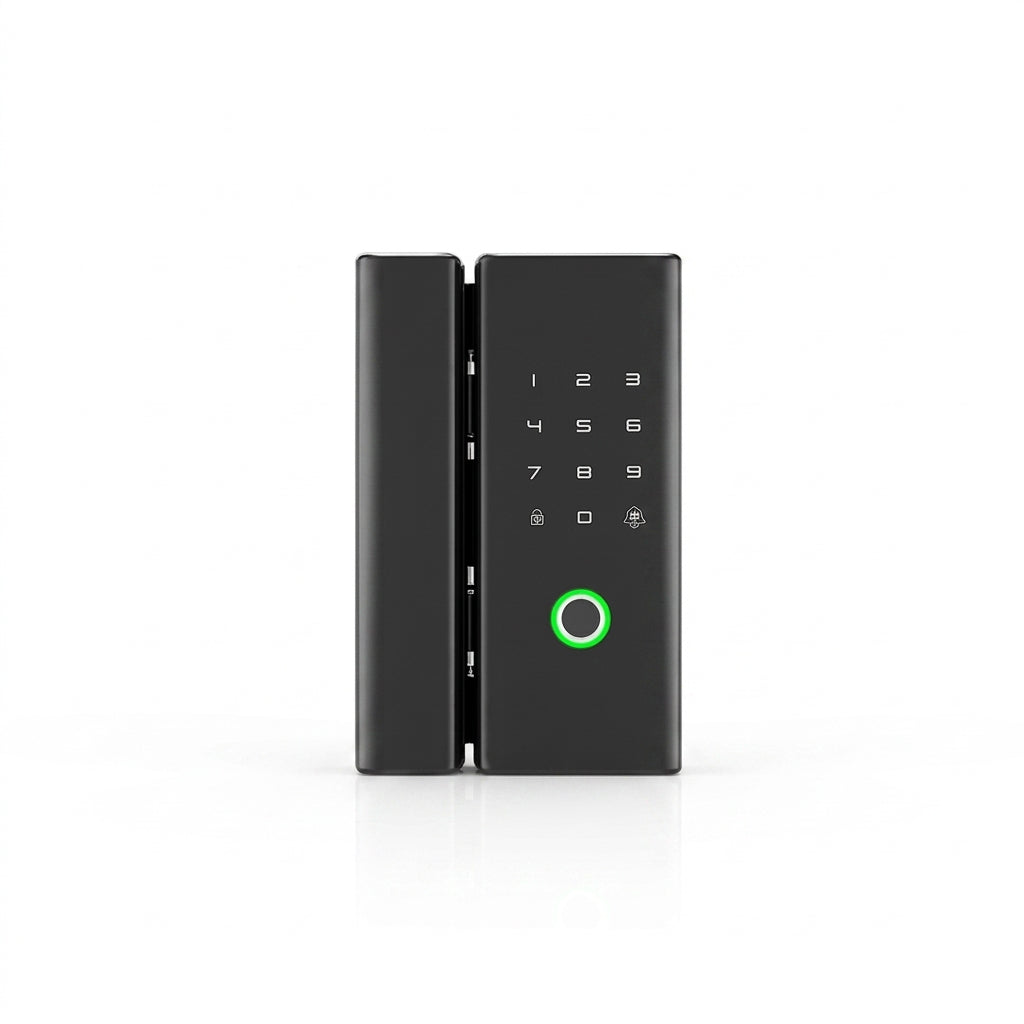 Smart Glass Door Lock with Camera – Glass to Glass Frame | Face Recognition, Fingerprint & WiFi App