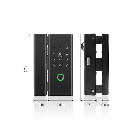Smart Glass Door Lock with Camera – Glass to Glass Frame | Face Recognition, Fingerprint & WiFi App