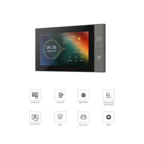 Smart Intercom Video Doorbell with Indoor Touchscreen Monitor – WiFi Video Door Phone