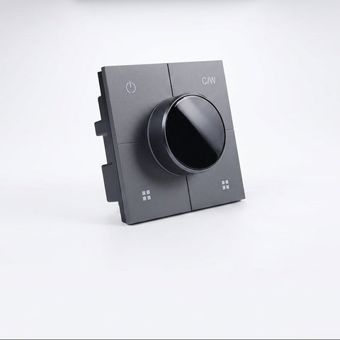 Smart Panel With Knob Grey – 2 Gang Zigbee Smart Light Switch