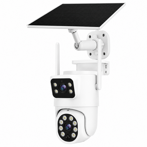 Smart Solar PTZ Security Camera 3MP HD – 360° WiFi Outdoor Surveillance