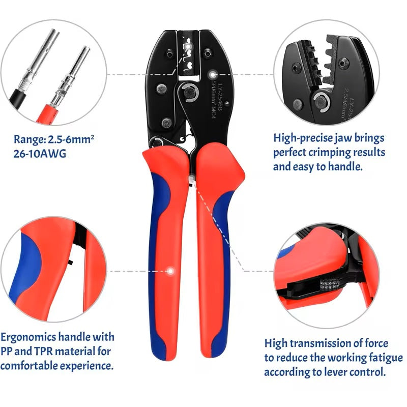 YTH-2546B Solar Panel PV Cable MC4 Crimping tool for solar panel connectors, solar crimper(2.5-6mm2)