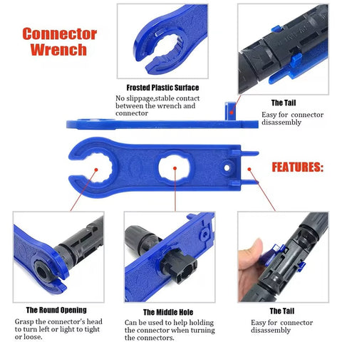 YTH-2546B-23 Suit Solar Crimping Pliers Tools Kit For MC4 Cable Electeical Connectors Solar Panel PV Cable 6 Male Female Connectors Termianls Sets