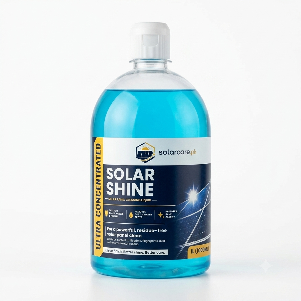Solar Shine Solar Panel Cleaning Liquid – Safe for Glass & Frames, Removes Dust & Water Spots